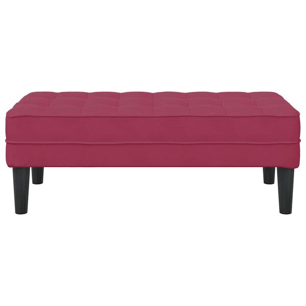 vidaXL banc avec coussin Bordeaux 113 x 57 x 39 cm Velours