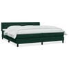 vidaXL Sommier &agrave; lattes de lit et matelas vert fonc&eacute; 200x220cm velours