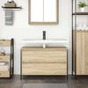 vidaXL Meuble salle de bain lavabo tiroirs chêne sonoma 90x34,5x60 cm