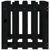 vidaXL Jardini&egrave;re avec design de cl&ocirc;ture noir 50x50x50 cm pin massif