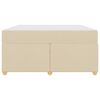 vidaXL Cadre de lit avec matelas Cr&egrave;me 160 x 200 cm tissu
