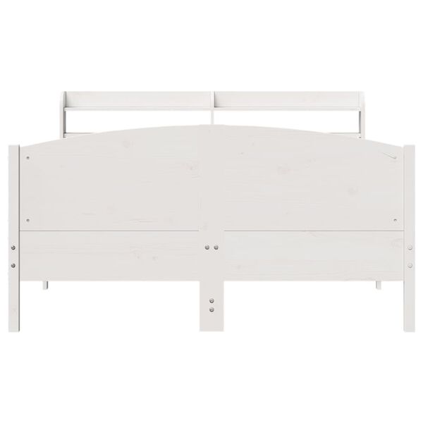 vidaXL Cadre de lit sans matelas blanc 160x200 cm bois de pin massif