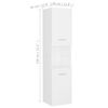 vidaXL Ensemble de meubles de salle de bain Blanc Agglom&eacute;r&eacute;