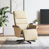 vidaXL Fauteuil inclinable avec repose-pied cr&egrave;me tissu