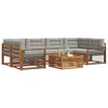 vidaXL Ensemble de canap&eacute;s d'ext&eacute;rieur 7 pcs Gris Naturel et Clair