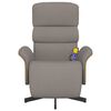 vidaXL Fauteuil inclinable de massage avec repose-pieds taupe tissu