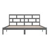 vidaXL Cadre de lit sans matelas Gris Bois de pin massif 200x200 cm