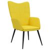 vidaXL Chaise de relaxation avec tabouret Jaune moutarde Tissu