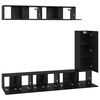 vidaXL Ensemble meuble TV 6 pcs Ch&ecirc;ne noir Bois d'ing&eacute;nierie