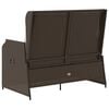 vidaXL Banc de jardin avec coussin Marron Poly rotin
