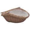 vidaXL Panier &agrave; bois de chauffage avec poign&eacute;e 57x46,5x52 cm Marron