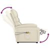 vidaXL Fauteuil de massage Blanc cr&egrave;me Similicuir
