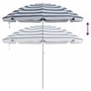 vidaXL Parasol de plage Bleu et Blanc 206 x 206 x 212 cm