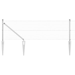 vidaXL Cl&ocirc;ture en fil soud&eacute; avec pointes 10 x 0,4 m Acier galvanis&eacute;
