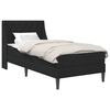 vidaXL Cadre de lit avec matelas Noir 90 x 190 cm Velours