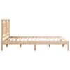 vidaXL Cadre de lit extra long sans matelas 140x210 cm bois massif