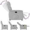vidaXL Fauteuil inclinable &eacute;lectrique gris nuage tissu