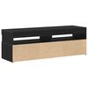 vidaXL Meuble TV Ch&ecirc;ne noir 120 x 35 x 40 cm Bois d'ing&eacute;nierie