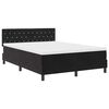 vidaXL Lit &agrave; ressorts avec matelas Noir 160 x 200 cm Velours