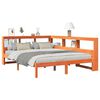 vidaXL Lit biblioth&egrave;que sans matelas cire marron 150x200 cm pin massif