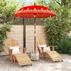 vidaXL Parasol balinais avec base Rouge 185 x 185 x 260 cm