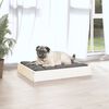 vidaXL Lit pour chien Blanc 61,5x49x9 cm Bois de pin solide