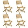 vidaXL Chaises pliables de jardin lot de 4 bois massif d'acacia