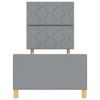 vidaXL Cadre de lit avec t&ecirc;te de lit Gris clair 80 x 200 cm tissu