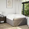 vidaXL Sommier &agrave; lattes de lit avec matelas Taupe 120x200 cm Tissu
