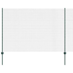 vidaXL Cl&ocirc;ture en fil soud&eacute; avec poteaux 25 x 1,5 m Acier galvanis&eacute;