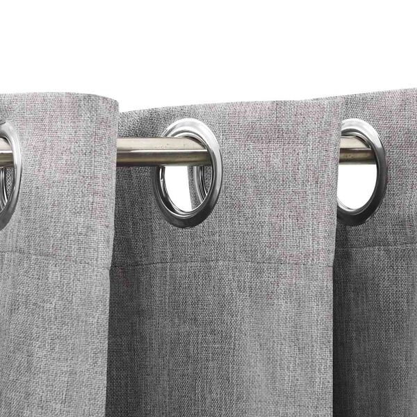 vidaXL Rideaux occultants Aspect lin avec &oelig;illets 2 pcs Gris 140x175cm