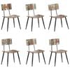 vidaXL Chaises &agrave; manger lot de 6 bois de r&eacute;cup&eacute;ration solide