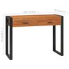 vidaXL Bureau avec 2 tiroirs 100x40x75 cm Bois de teck