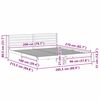 vidaXL Cadre de lit avec t&ecirc;te de lit Marron 200 x 210 cm Pin massif