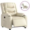 vidaXL Fauteuil inclinable &eacute;lectrique Cr&egrave;me Similicuir