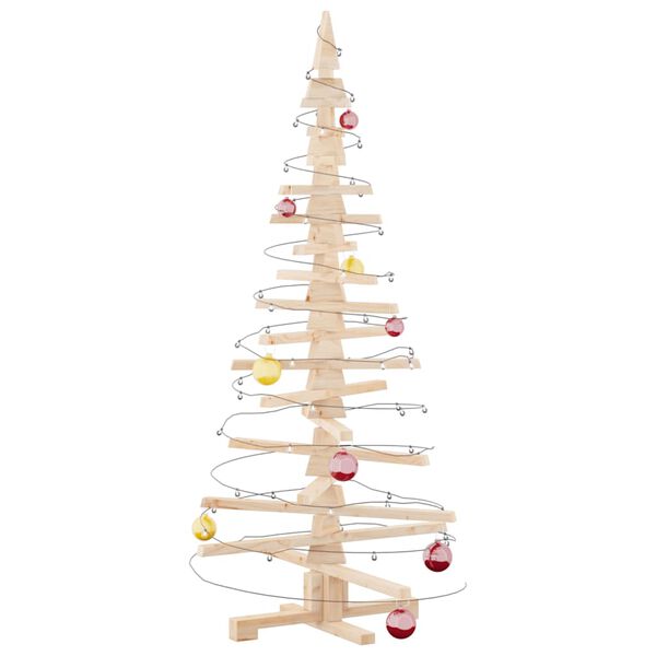 vidaXL Sapin de Noël en bois pour décoration 150 cm Bois de pin massif