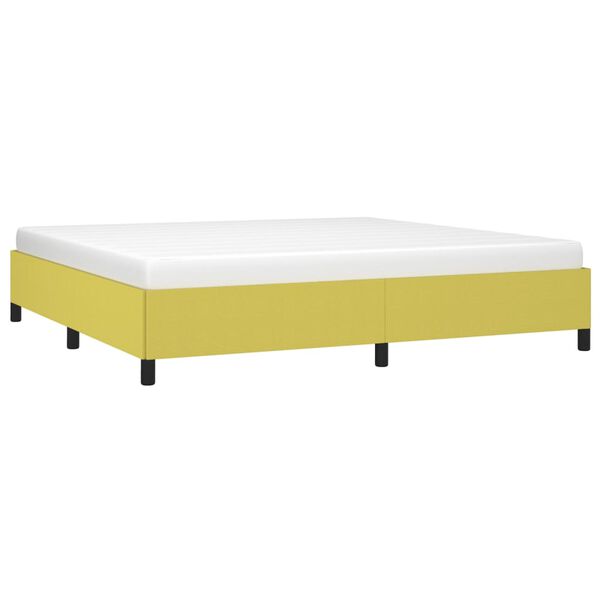 vidaXL Cadre de lit sans matelas vert 200x200 cm tissu