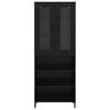 vidaXL Haut Armoire Chêne noir 69,5 x 34 x 180 cm Bois d'ingénierie