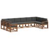 vidaXL Ensemble de canap&eacute;s d'ext&eacute;rieur 10 pcs Naturel et Anthracite