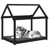 vidaXL Lit pour chien Noir 111x80x100 cm Bois de pin solide