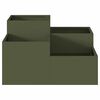 vidaXL Cache-pot de jardin Vert olive 100 x 100 x 48 cm Acier