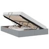 vidaXL Lit de Rangement avec matelas Gris clair 135 x 190 cm tissu