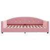 vidaXL Lit de jour avec matelas rose 100x200 cm velours