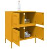 vidaXL Buffet jaune moutarde 68x39x79 cm acier