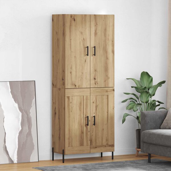 vidaXL Haut Armoire Montage mural Ch&ecirc;ne artisanal 69,5 x 34 x 180 cm
