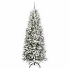 vidaXL Sapin de No&euml;l artificiel avec 300 LED avec support Blanc 210 cm