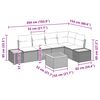 vidaXL Ensemble de canap&eacute; de jardin avec coussin 6 pcs Noir Poly rotin