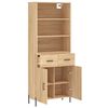 vidaXL Buffet haut Ch&ecirc;ne sonoma 69,5x34x180 cm Bois d'ing&eacute;nierie