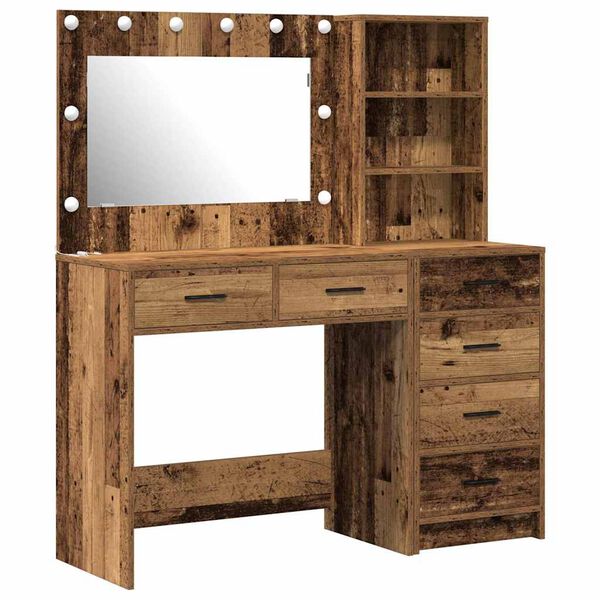 vidaXL Table de Toilette Marron 78.5 x 41 x 135 cm Bois d'ing&eacute;nierie