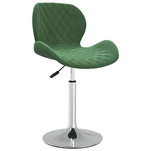 vidaXL Tabouret de bar Vert foncé Velours